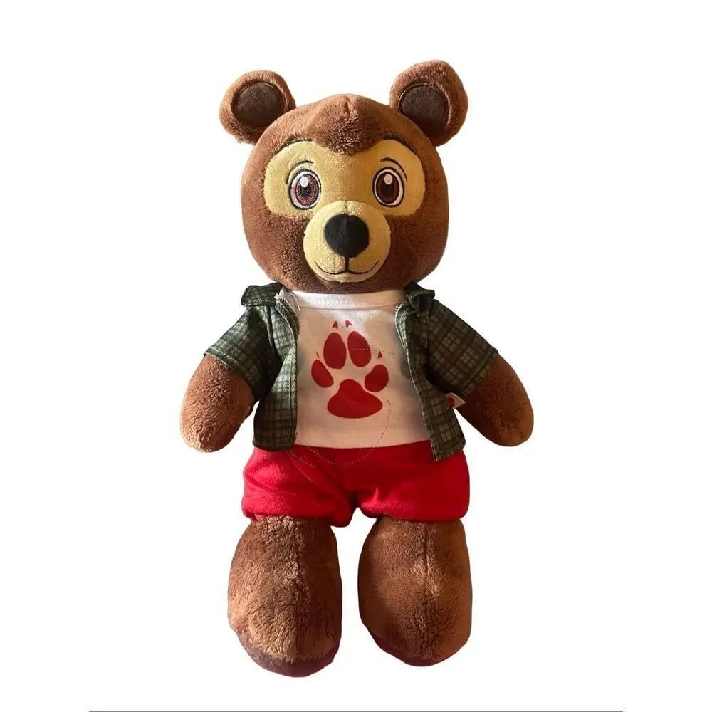 Build-A-Bear Workshop Brown Great Wolf Lodge Brinley Bear Plush Stuffed Animal